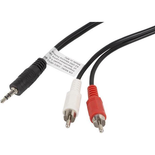 Lanberg Ca-Mjrc-10Cc-0015-Bk-Kabel (Mini-Buchse (1.50 M), Cavo Audio