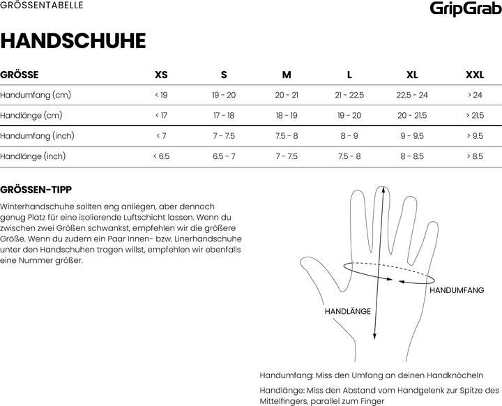 Nährwerte und Zutaten GripGrab Ride II Windproof Spring-Autumn Gloves (12, XXL)
