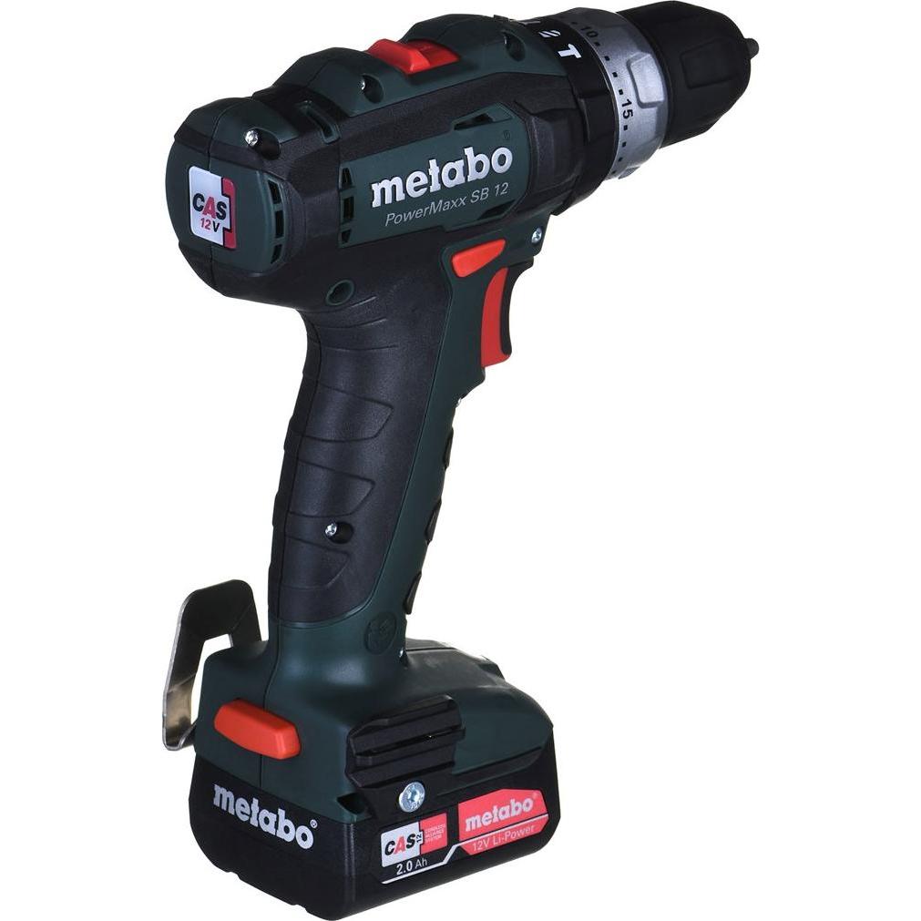 Metabo, Bohrmaschine + Akkuschrauber, PowerMaxx SB 12 (Akkubetrieb)