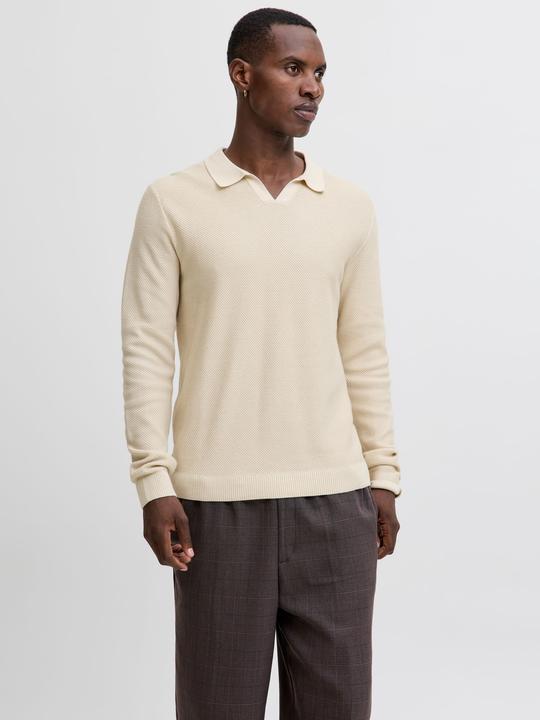 Actual product image Jack & Jones Jprblaeaston Knit Split Neck Ls Sn (M)