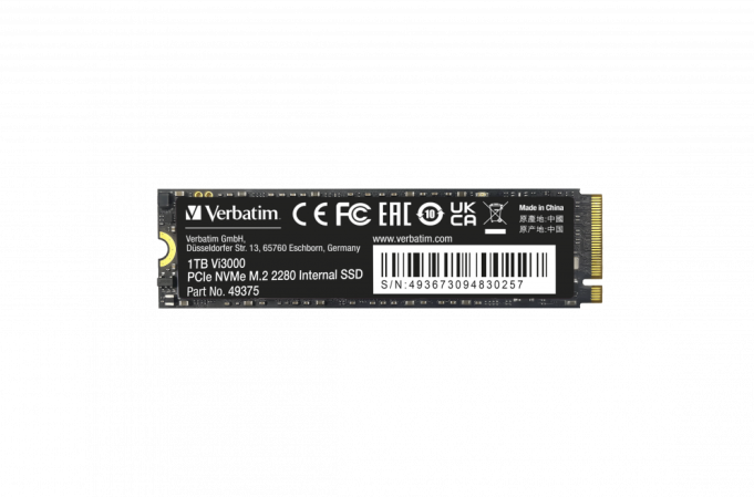 Produktbild Verbatim SSD Vi3000 Internal PCIe NVMe M.2 (1000 GB, M.2 2280)