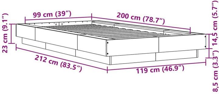 Image du produit vidaXL Bettgestell (100 x 200 cm)