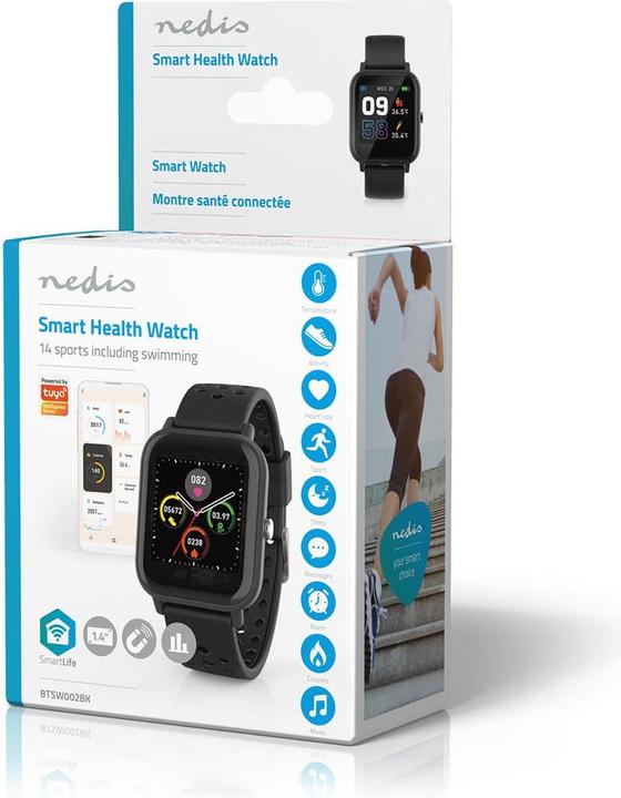 Image du produit Nedis Smartwatch - écran LCD, IP68, autonomie maximale : 7200 min, Android™ / IOS (37 mm)