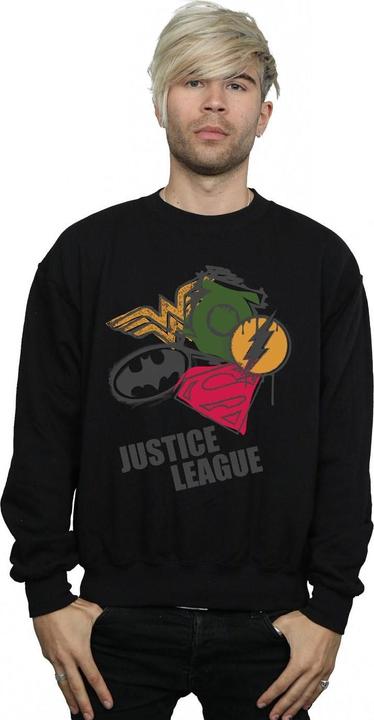 Actual product image Mens Justice League Spray Logos Sweatshirt (S)