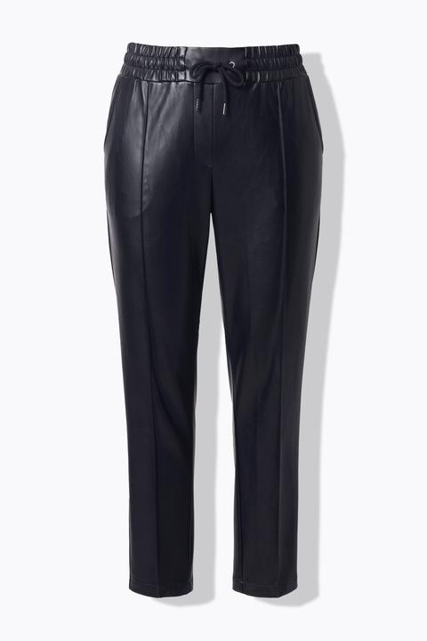 Produktbild Ulla Popken 7/8-Hose, Lederoptik, Biesen, Elastikbund (52)
