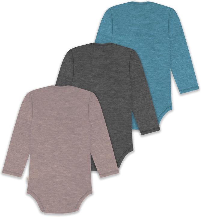 Produktbild Normani 3er Pack Baby Merino Body Langarm „Auckland" - 9383 (56)