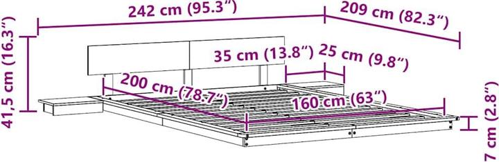 Actual product image vidaXL Bedstead (160 x 200 cm)