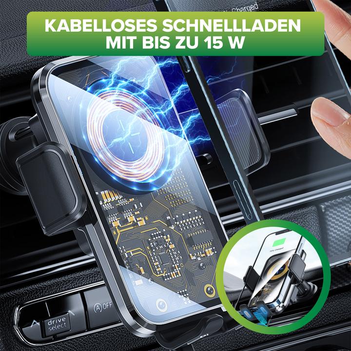 Produktbild InLine KFZ Smartphone Halterung, ONE TOUCH QI 2, universal, Wireless Charger