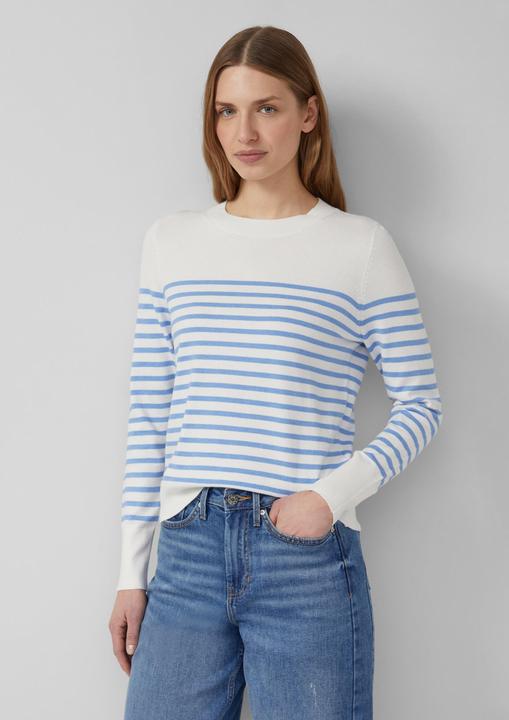 Produktbild s.Oliver Strickpullover Gestreifter Pullover aus Viskosemix (36)