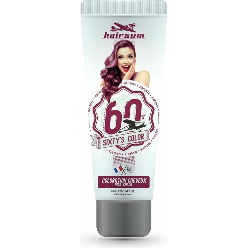 Hairgum, Haarfarbe, SIXTY'S COLOR hair color #magenta 60 ml (Magenta)
