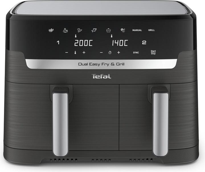 Tefal Dual Easy Fry & Grill EY905B - Friteuse - 2700W - 8,3L