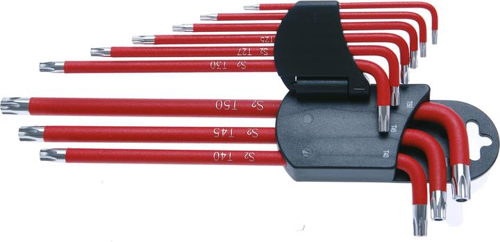 Produktbild BGS Winkelschlüssel-Satz T-Profil (für Torx) / T-Profil (für Torx) mit Bohrung T10 - T50 9-tlg. (T-profil)