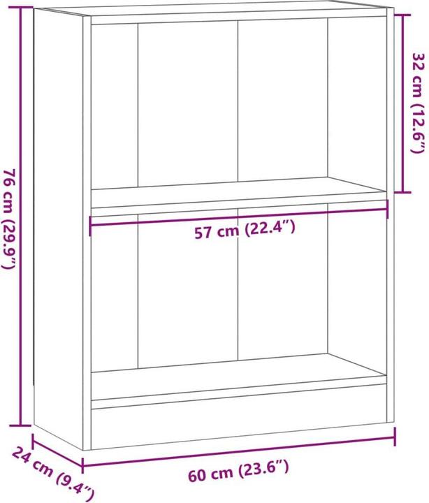 Produktbild vidaXL Claiborn (60 x 24 x 76 cm)