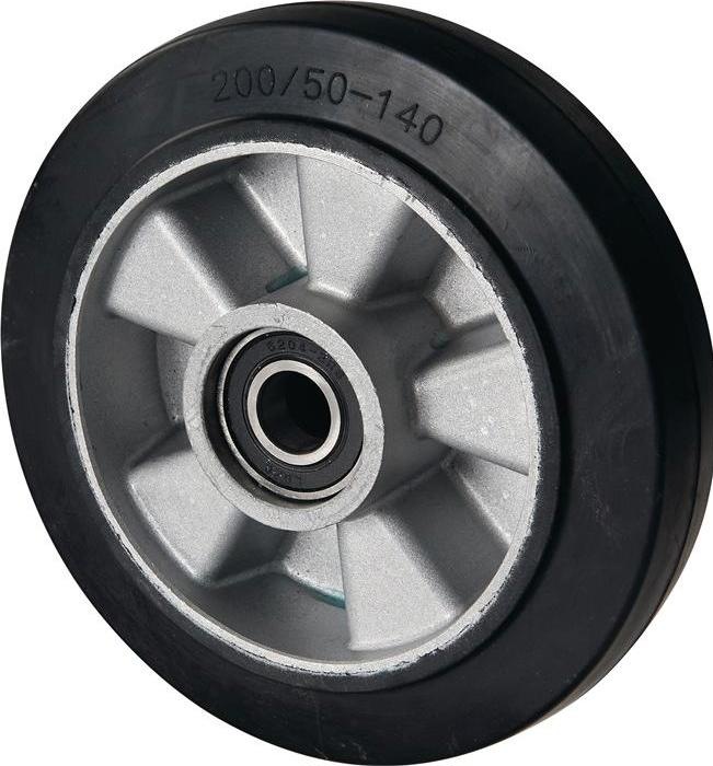 Actual product image Columbus McKinnon Swivel castor solid rubber L 55 mm wheel W 50 mm wheel diameter 200 mm cast alu. rim f.pallet tru...