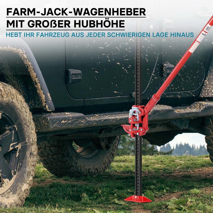Actual product image Wiltec Wagenheber 60" 3000kg bis 135cm Offroad Farm Jack Geländewagen Stockwinde