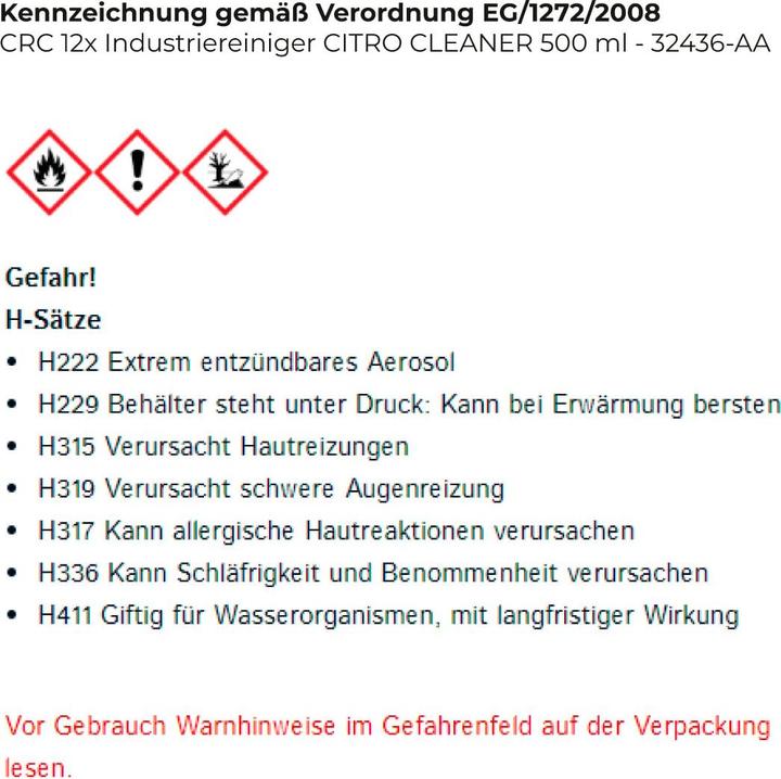 Immagine prodotto CRC Citrus-Reiniger (500 ml)