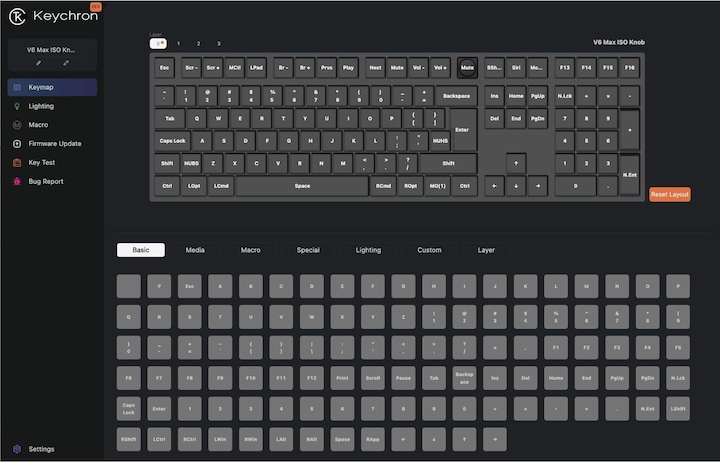 Actual product image Keychron V6 Max (CH, Wireless, Cable)