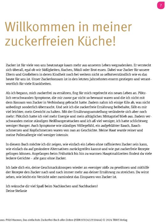 Produktbild Das einfachste Zuckerfrei-Buch aller Zeiten (Deutsch, Stefanie Pölzl-Huemer, 2024)