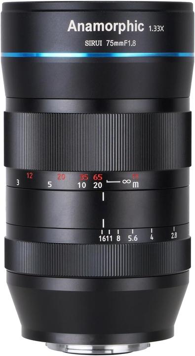 Sirui Vaste brandpuntsafstand 75 mm F1.8 anamorfisch (Canon EF-M, APS-C / DX)