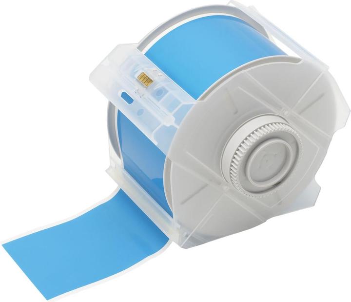 Actual product image Brady B-569, high performance polyester, light blue, 100 mm x 30 m, permanent, f. GlobalMark Multicolour