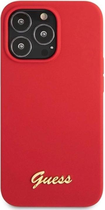 Produktbild Guess GUHCP13XLSLMGRE iPhone 13 Pro Max 6.7" czerwony/burgundy hard case Silicone Vintage Gold Logo (Apple iPhone 13 Pro Max)