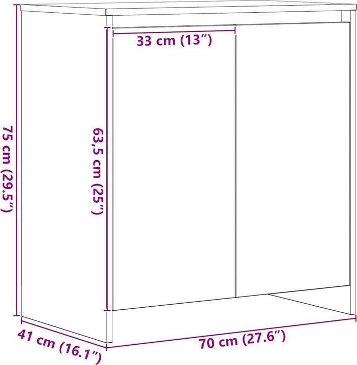 Image du produit vidaXL Sideboard (70 x 41 x 75 cm)