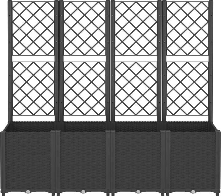 Image du produit vidaXL Pflanzkübel mit Rankgitter PP