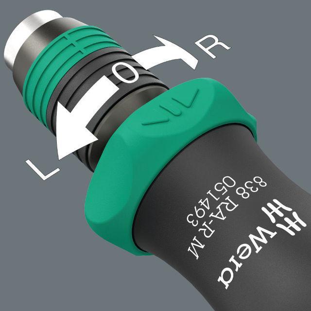 Produktbild Wera Kraftform Kompakt 838 RA-R M Set 1 (Pozidriv-Kreuzschlitz (PZ), Phillipps-Kreuzschlitz (PH), Innensechskant, Pin-torx, Schlitz)