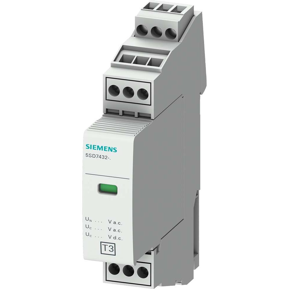 Siemens, Überspannungsschutz, SPD Typ 3, UN=240V 5SD7432-7AC/DC 264V AC/240V DC,UOC=6kV, 2-polig