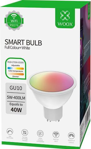 Actual product image Woox Smart LED RGBW Spotlight GU10, Alexa, Wi-Fi (GU10, 5.50 W, 400 lm, 1 x, G)