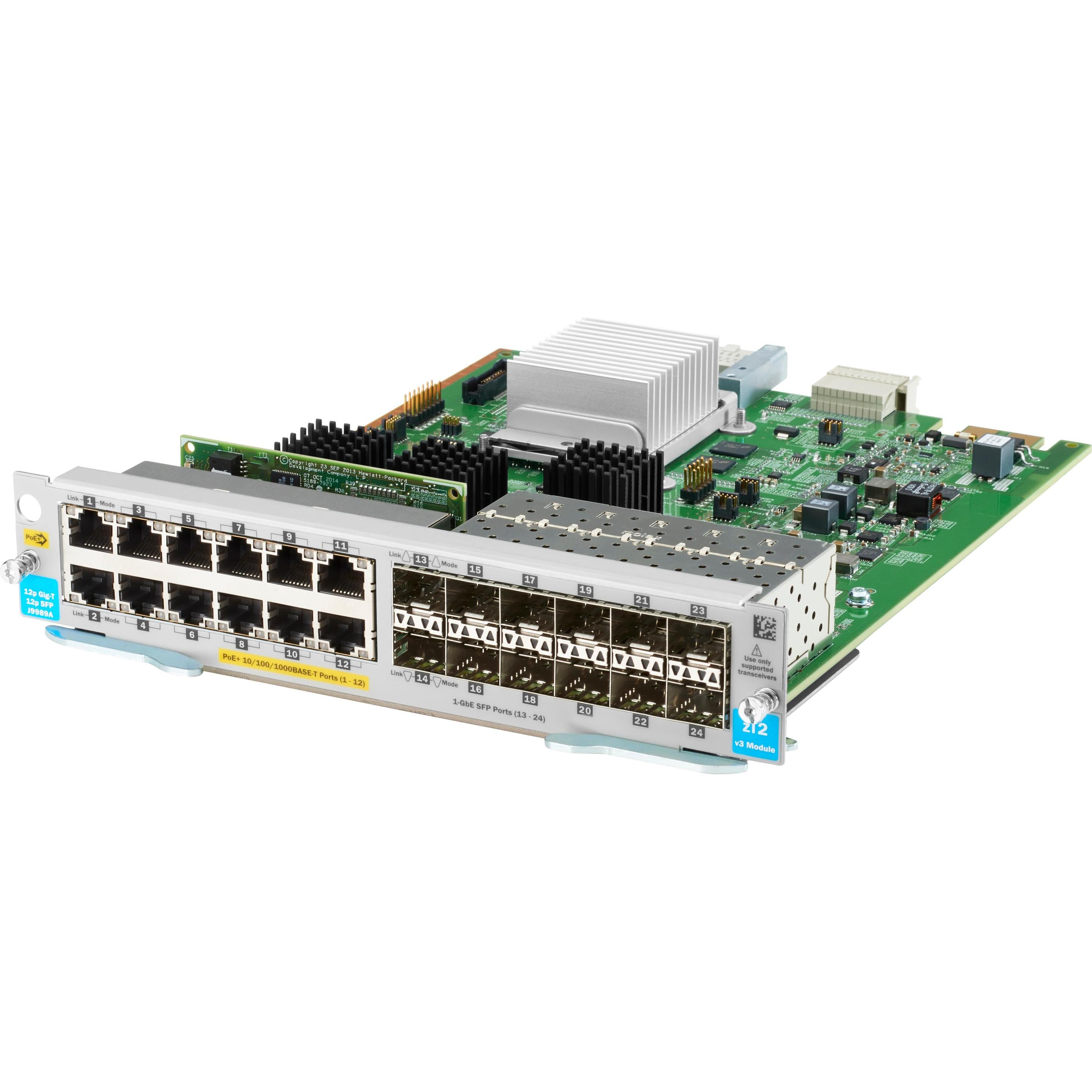 HPE Modulo switch HP v3: 12x GBase-T POE+12x SFP (12 porte), Switch di rete
