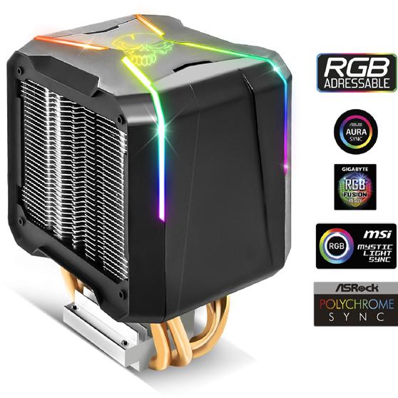 Spirit Of Gamer Ventilateur processeur AirCooler Pro RGB (Noir) (148 mm), Ventirad processeur, Noir