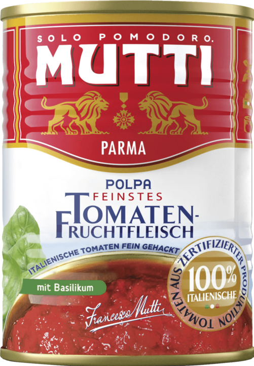 Image du produit Mutti Pulpe de tomate au basilic (400 g)