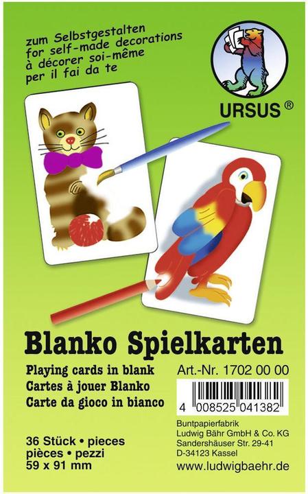 Produktbild Ursus Blanko Spielkarten