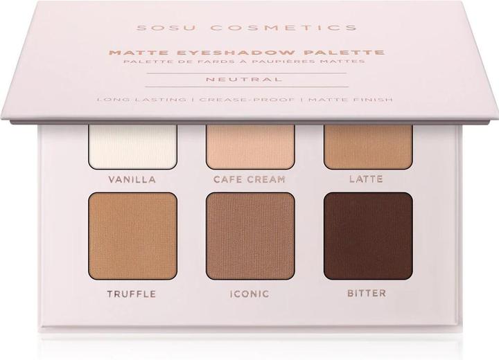 Actual product image Sosu Matte Eyeshadow Palette (Brown, Nude, White)