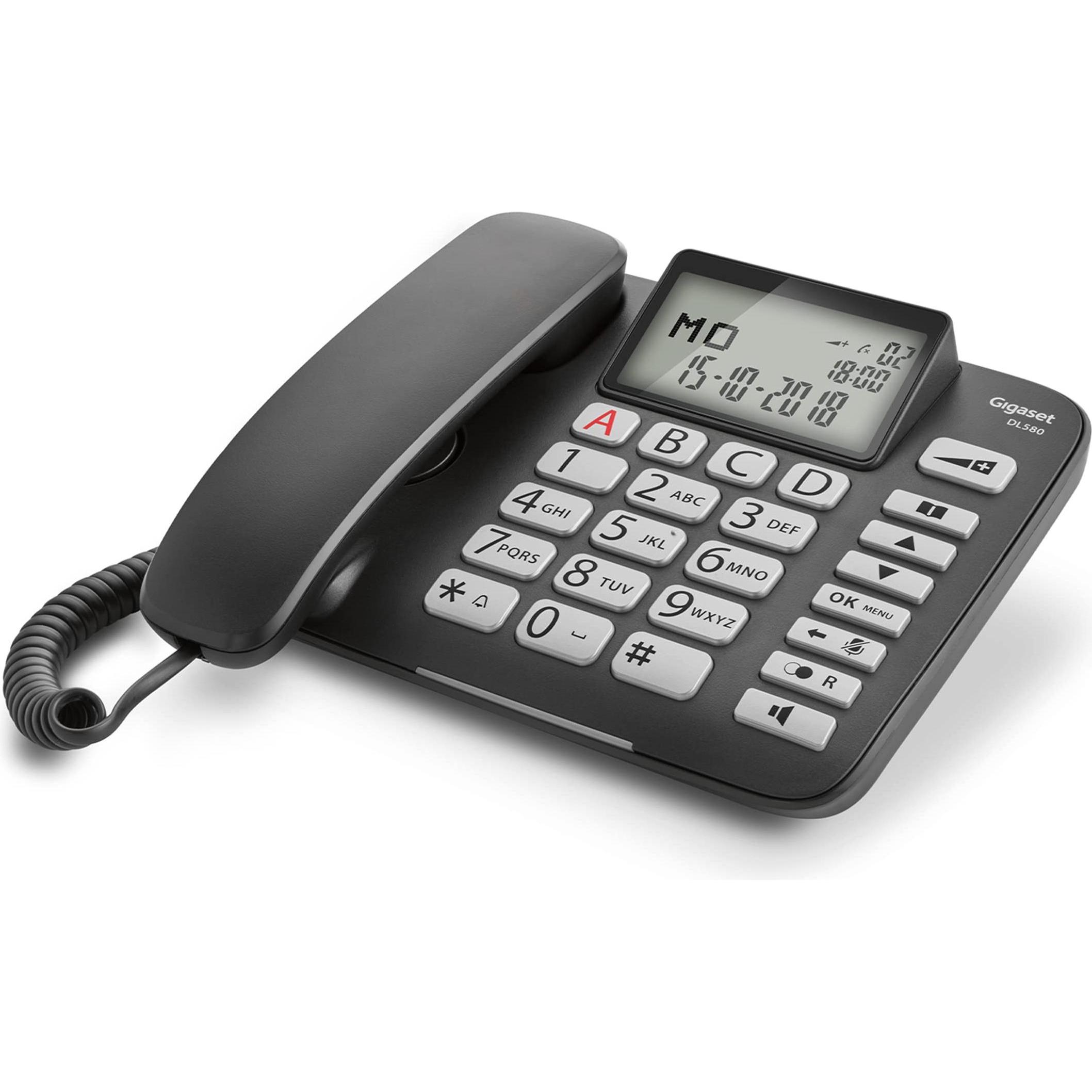 Gigaset DL580 (DE-versie), Telefoon, Zwart