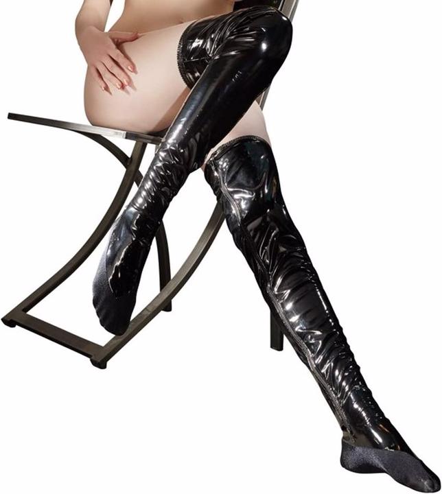 Produktbild Black Level Lack-Bettstiefel (S, M)