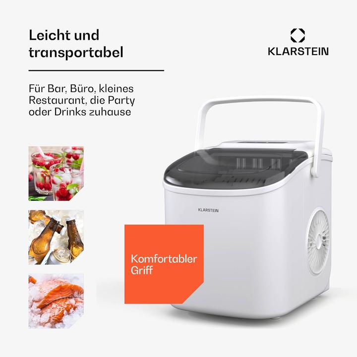 Produktbild Klarstein Tragbare Eiswürfelmaschine mit LED-Anzeige