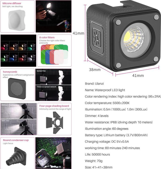 Actual product image Ulanzi L2 (Video light)
