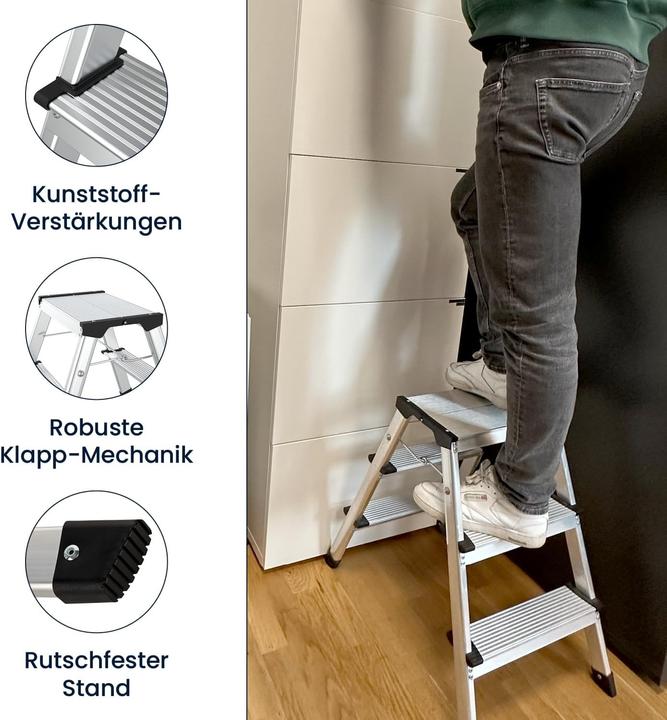 Immagine prodotto Flexilife Sgabello in alluminio (45 cm)