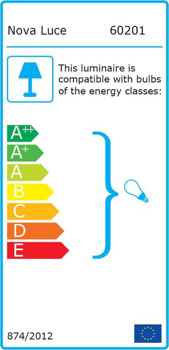Label énergétique Nova Luce Lampadaire tripode Alma (E27)