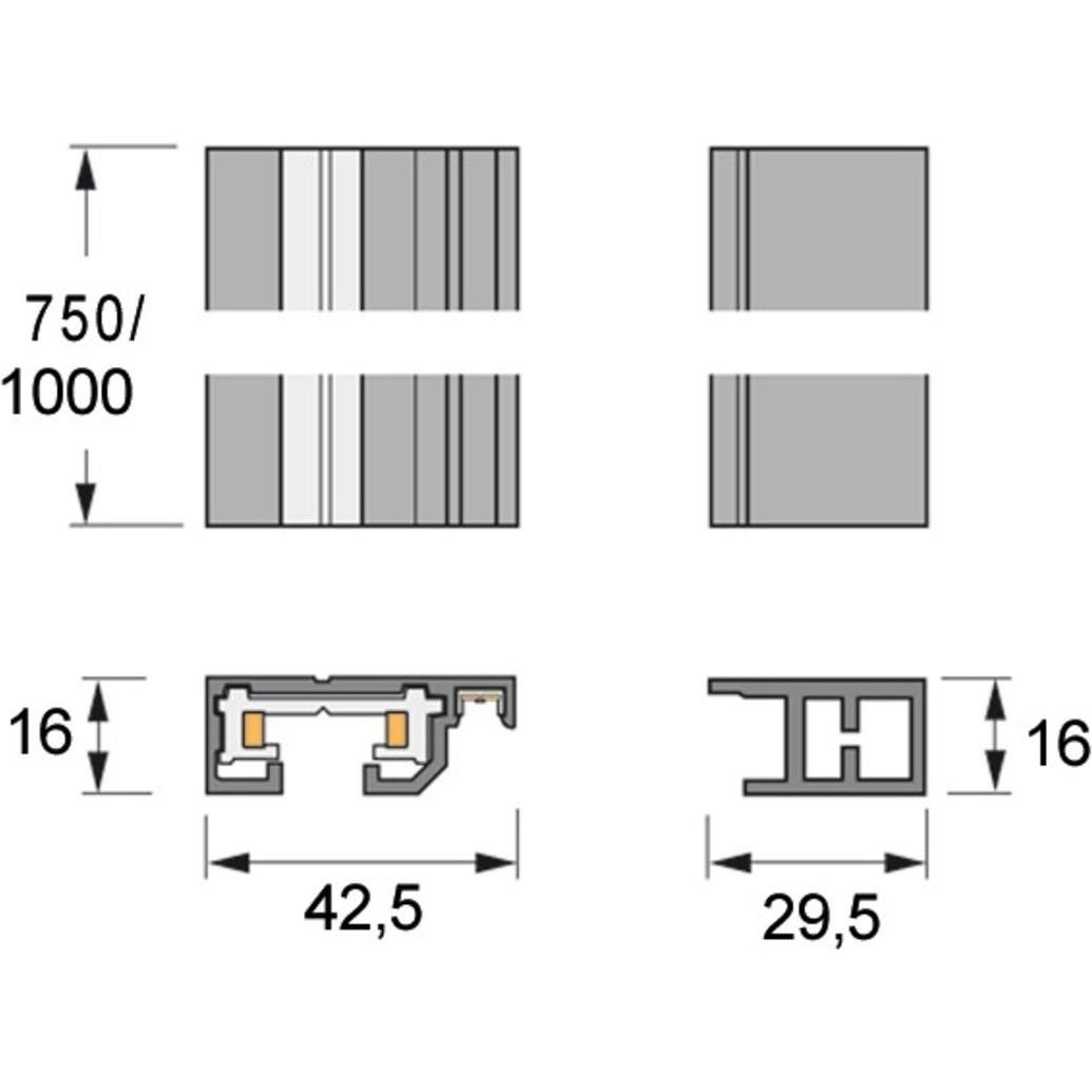 Thumbnail - Hettich, Möbelausstattung, Montageprofil-Set (2) easys (1 Stk.)