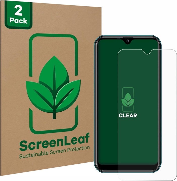 Actual product image ScreenLeaf Protective film sustainable screen protector screen protector film clear transparent (2 Piece, KXD A1)