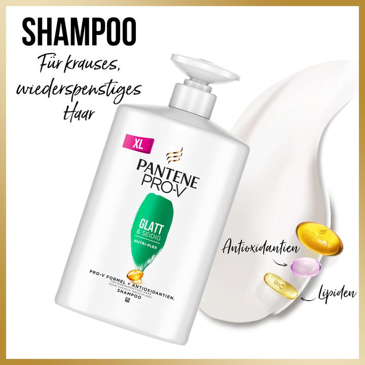 Produktbild Pantene Pro-V Glatt & Seidig (1000 ml, Flüssiges Shampoo)