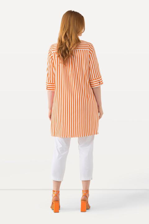Produktbild Ulla Popken Longbluse, Streifen, A-Linie, Hemdkragen, 3/4-Arm (42, 44)