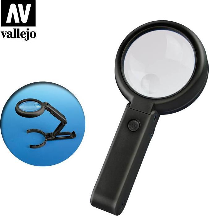 Actual product image Vallejo Foldable LED Magnifier (with inbuilt stand) (T14002)
