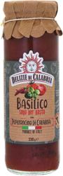 Produktbild Delizie di Calabria Sugo Basilico E Peperoncino Di Calabria - leicht scharfe italienische Pastasauce mit Basilikum und C (330 g)