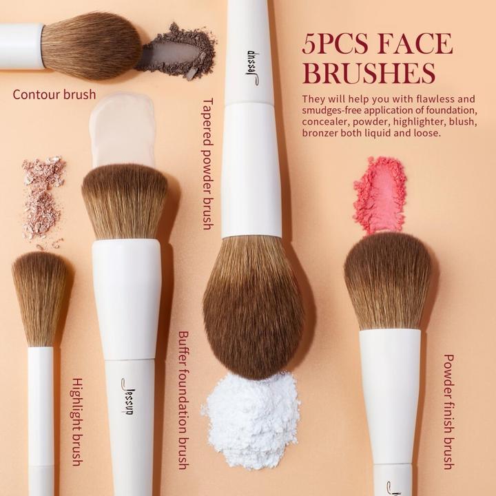 Actual product image Jessup Makeup Brushes 14pcs Premium Synthetic Powder Foundation Brush Set (Foundation)