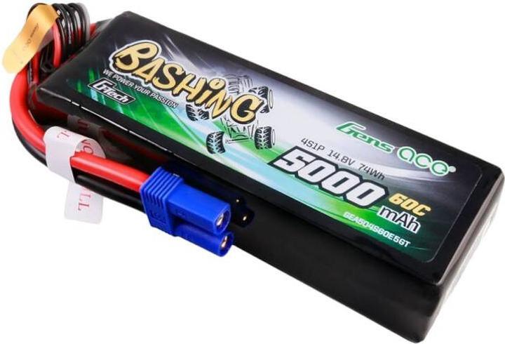 Produktbild Gens Ace G-Tech 5000mAh 14.8V 4S1P 60C Lipo Battery Pack with EC5 Plug-Bashing Series (14.80 V, 5000 mAh)