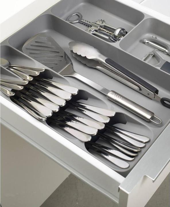 Actual product image Joseph Joseph DrawerStore Cutlery tray, grey, 38.4x39.7x5.3cm